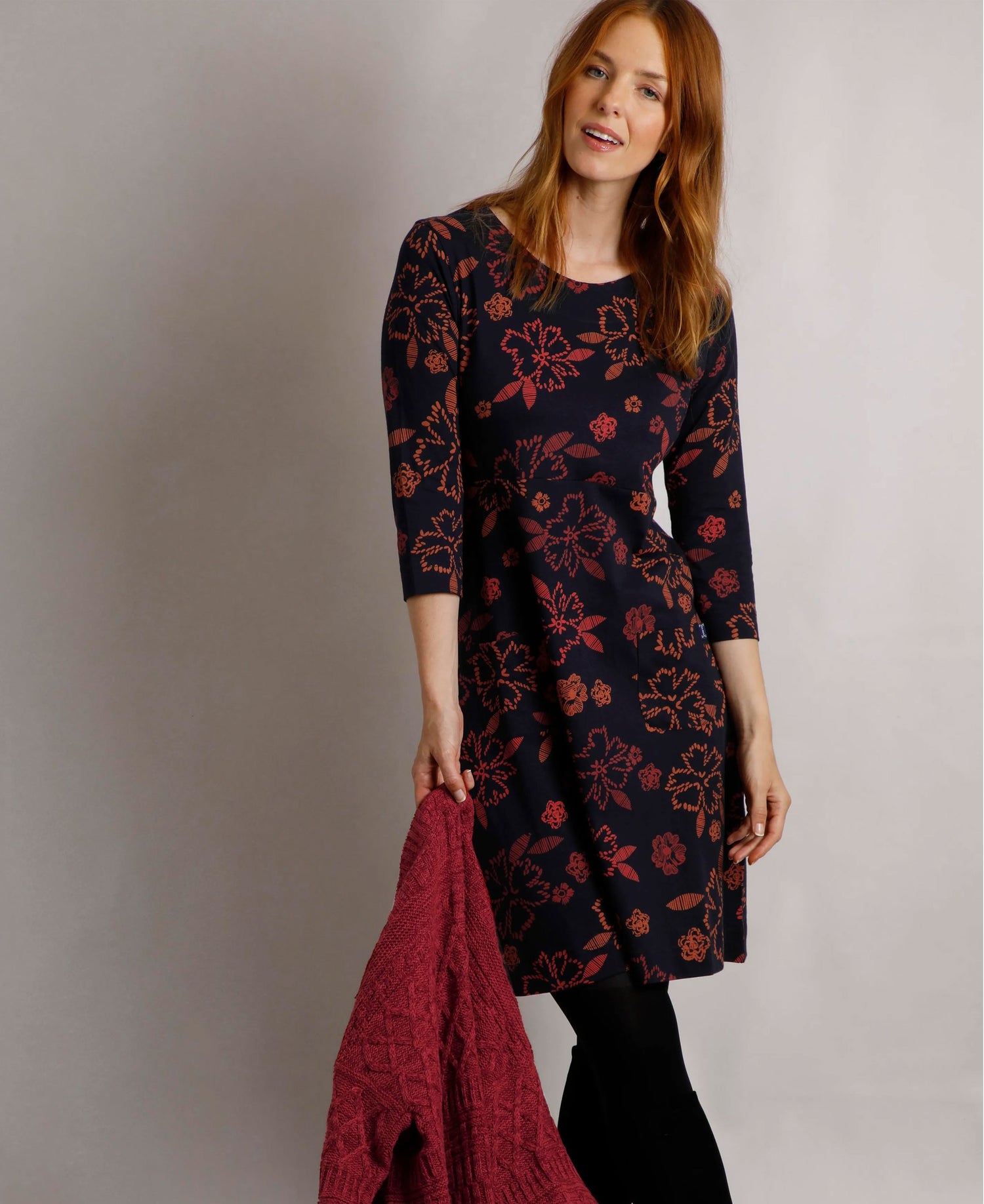 Starshine Organic Printed Dress - Nightshade