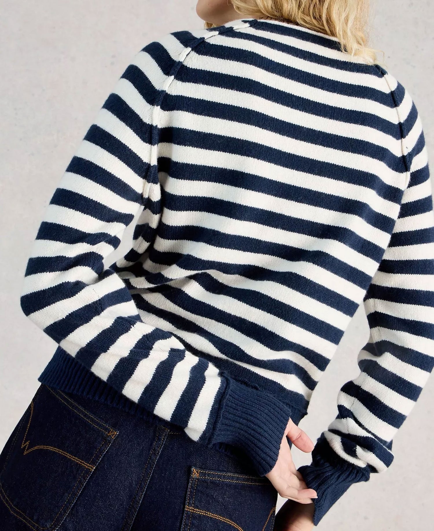 Britney Stripe Jumper - Navy Multi