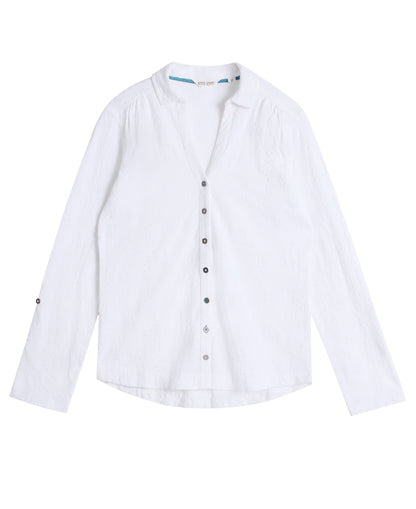 Annie Broderie Jersey Shirt - Brilliant White