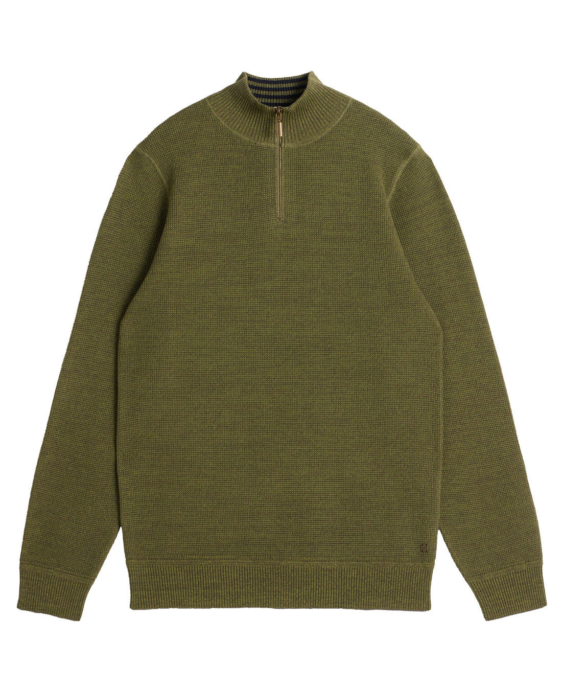 Attadale Funnel Neck Jumper - Khaki Green