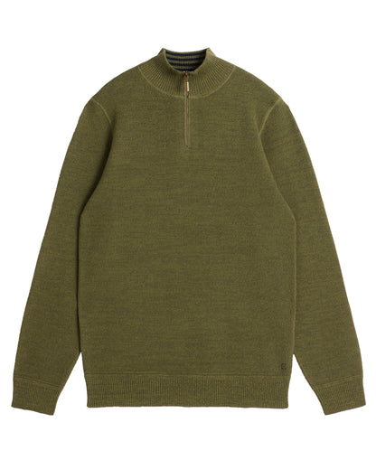 Attadale Funnel Neck Jumper - Khaki Green