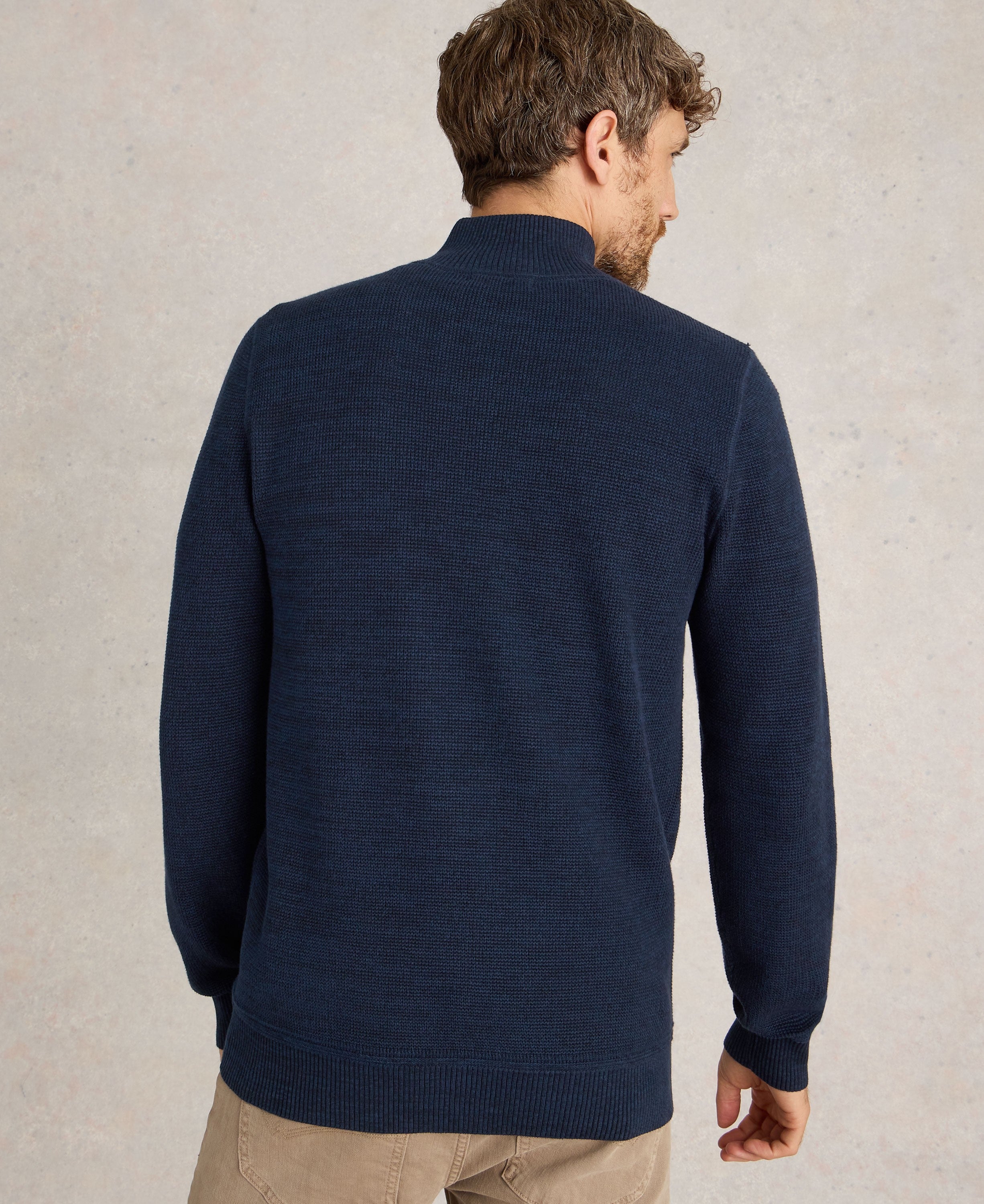 Attadale Funnel Neck Jumper - Dark Navy