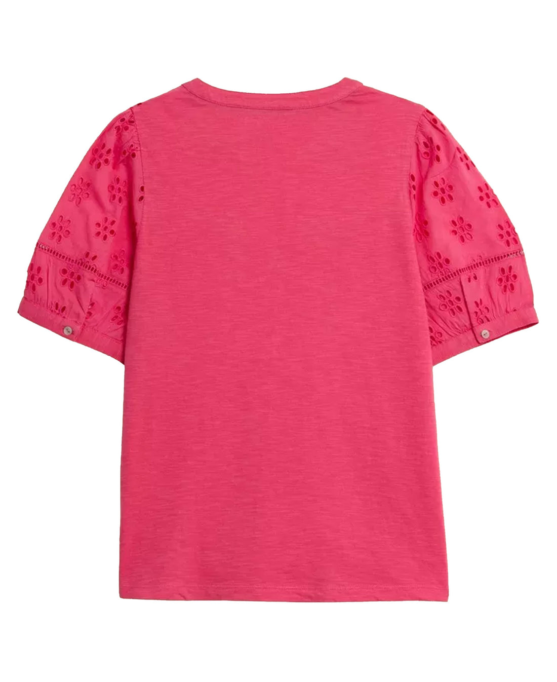 Nelly Notch Neck Tee in MID PINK