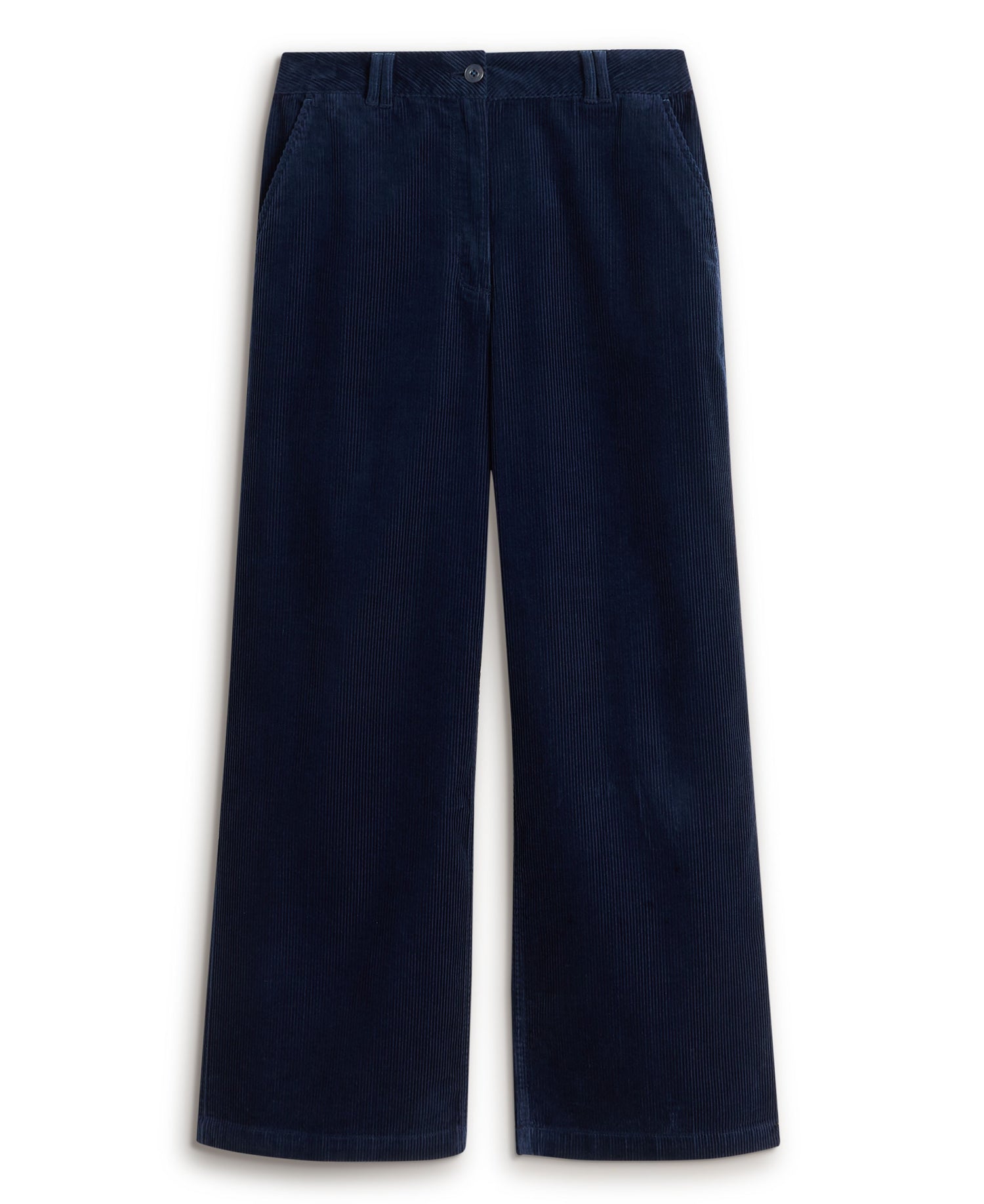 Belle Cord Wide Leg Trousers - Dark Navy