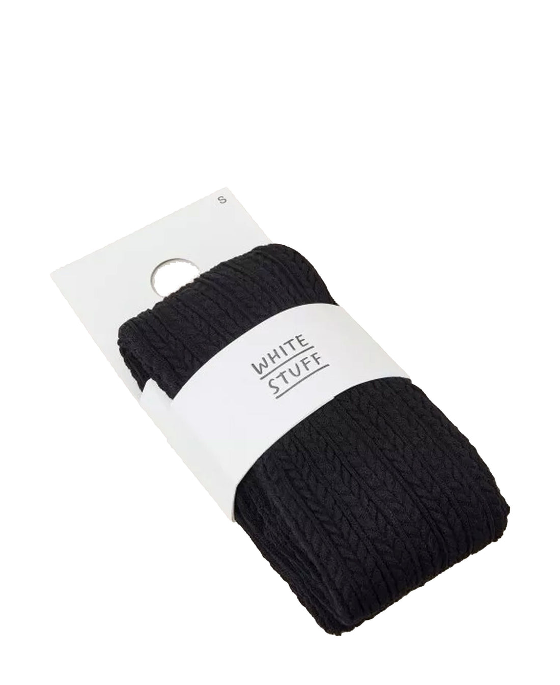 Cara Cable Knit Tights - Pure Blk