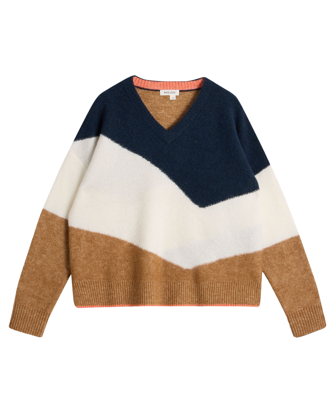 Cerie Chevron Jumper - Natural Multi