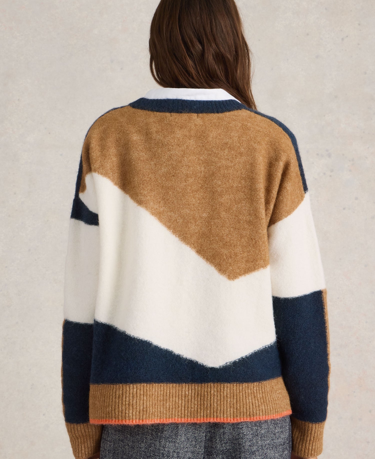 Cerie Chevron Jumper - Natural Multi