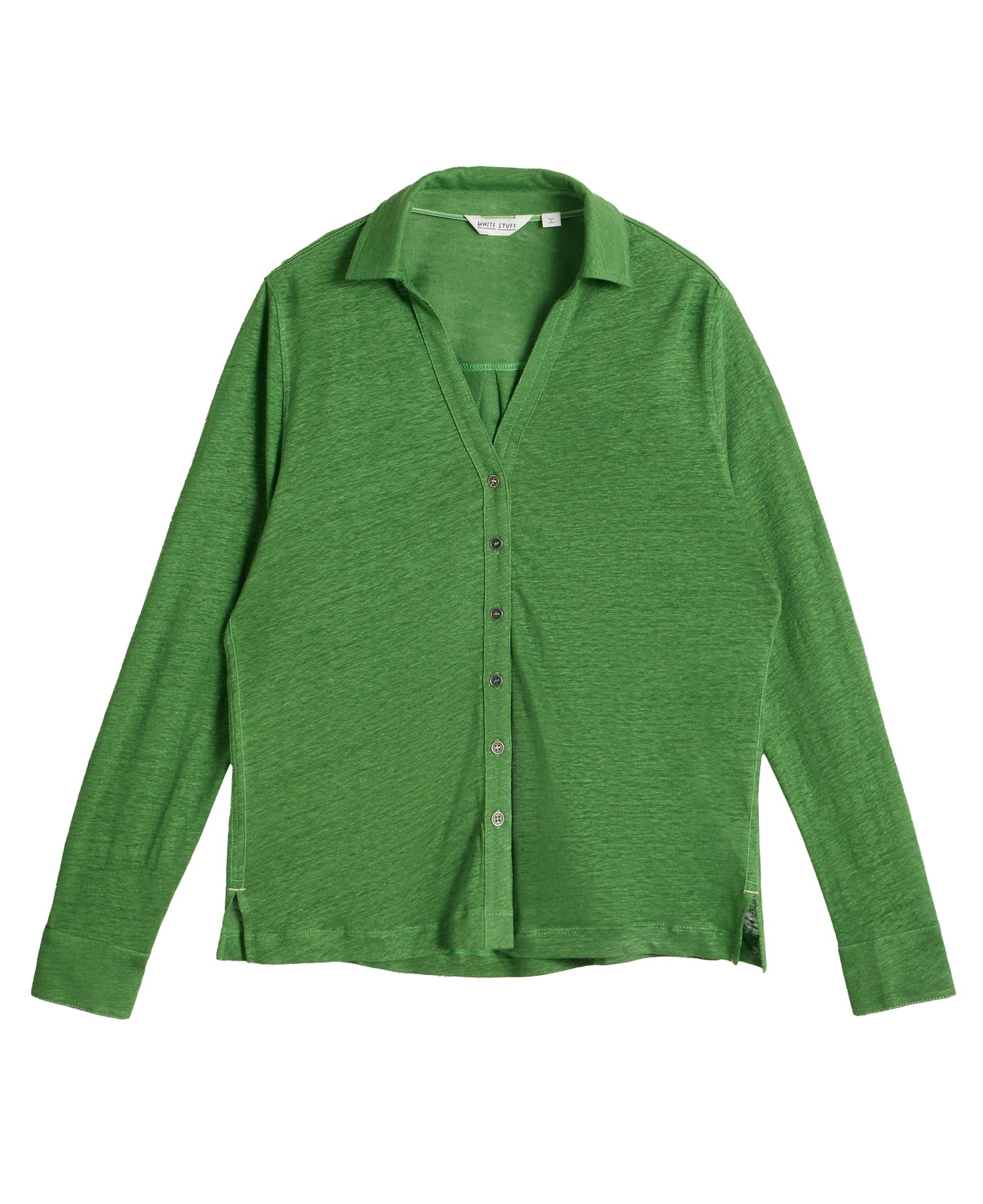 Charlie Linen Shirt - Mid Green