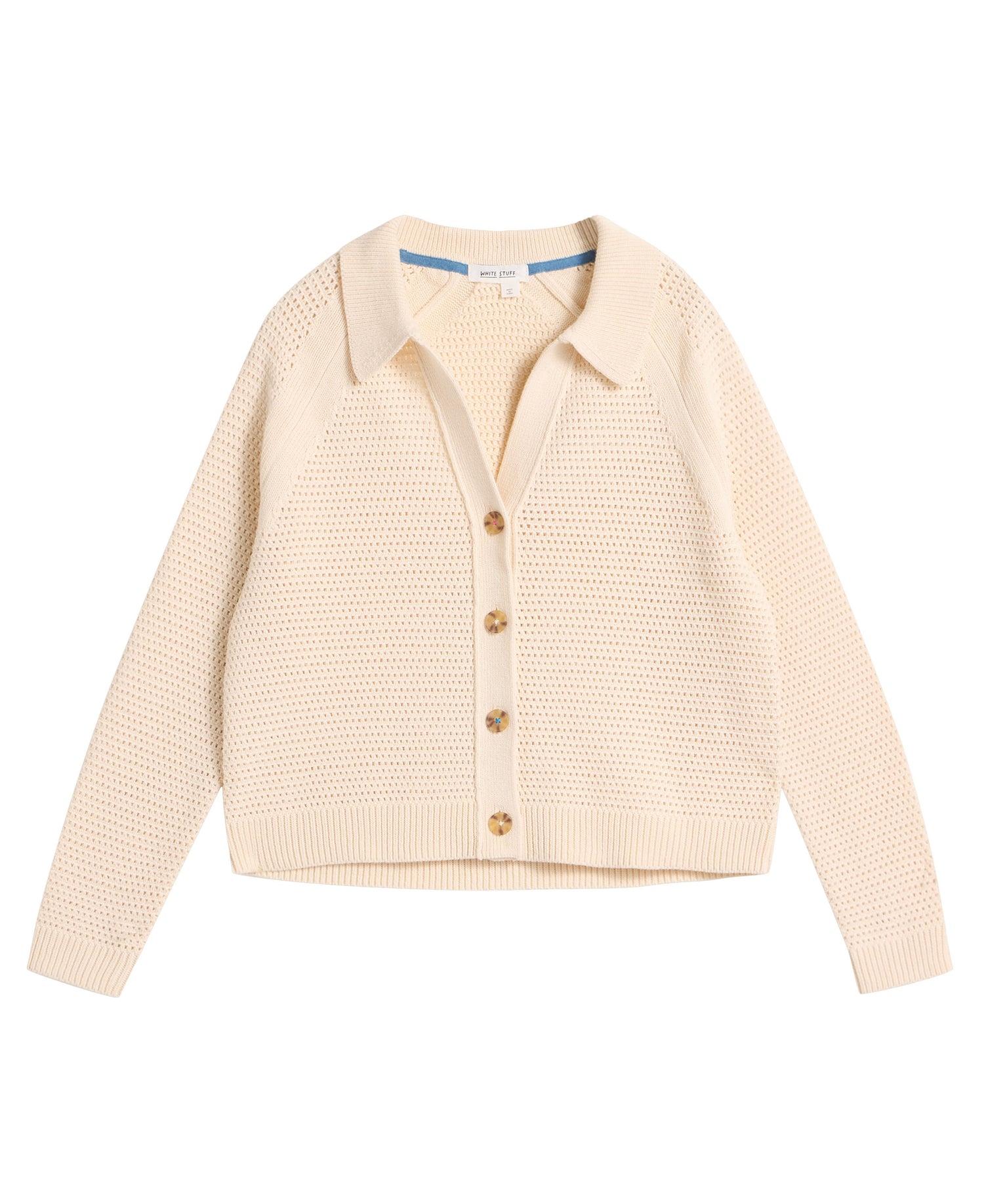 Chaterly Collar Cardi - Natural White