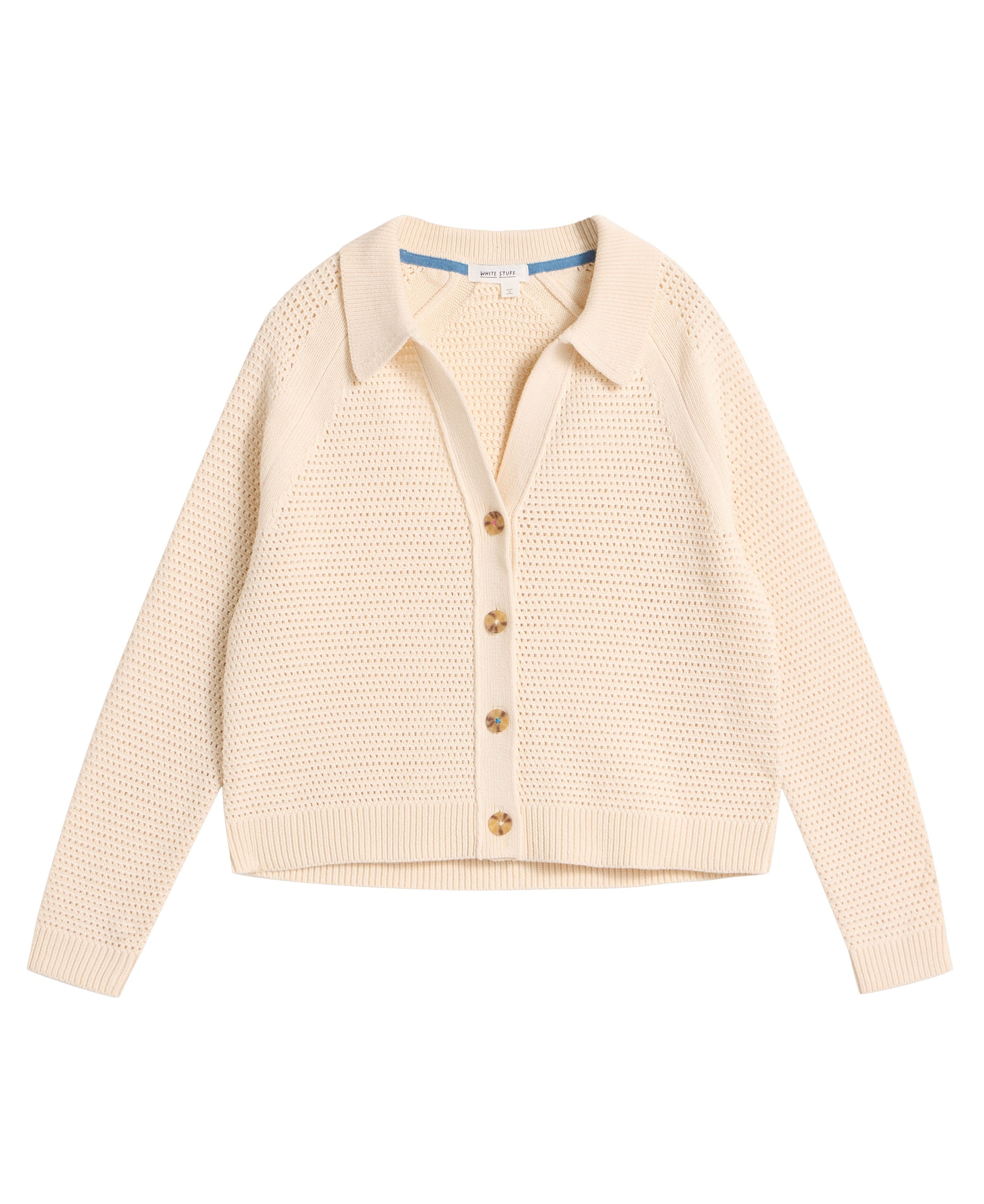 Chaterly Collar Cardi - Natural White