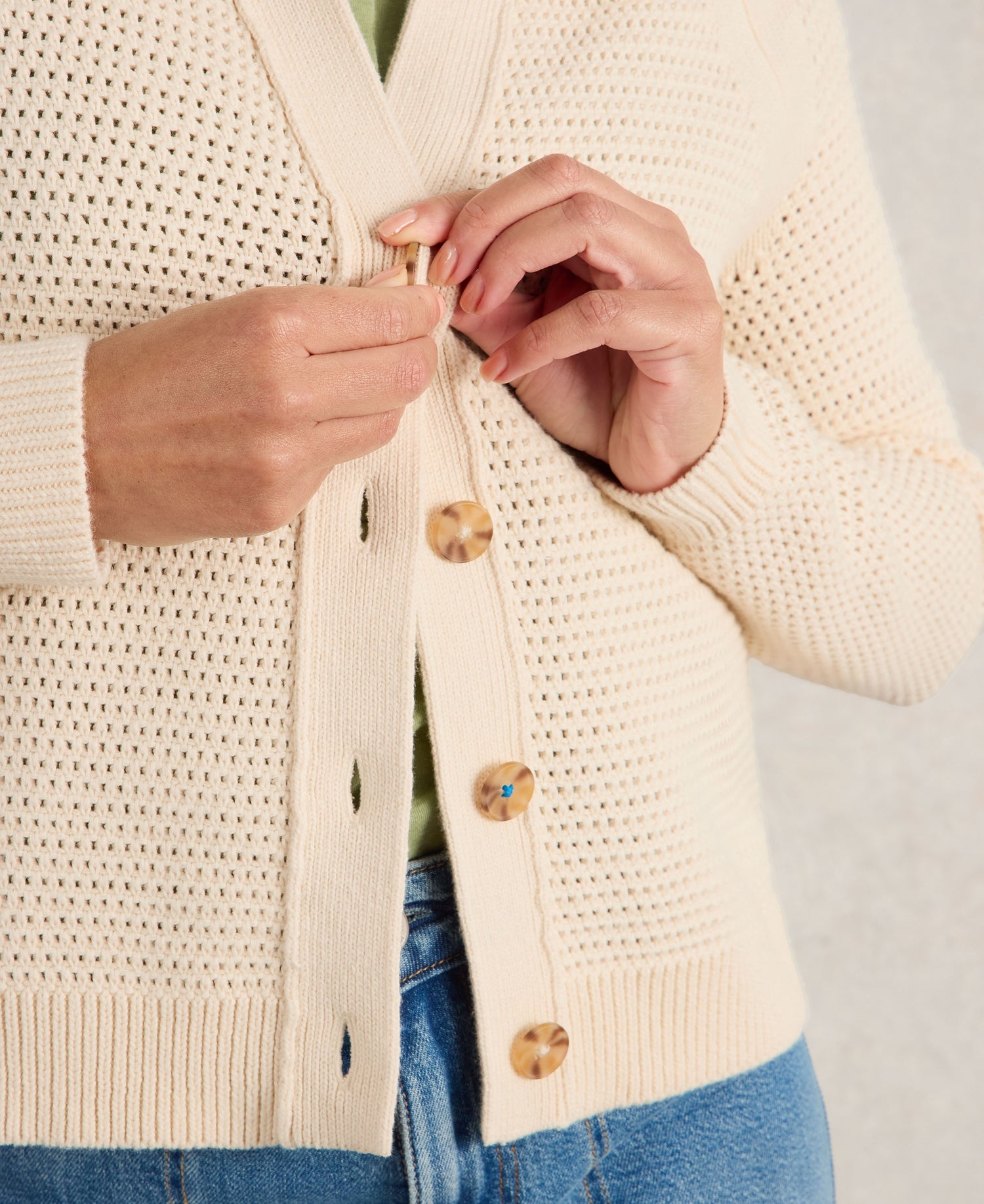 Chaterly Collar Cardi - Natural White