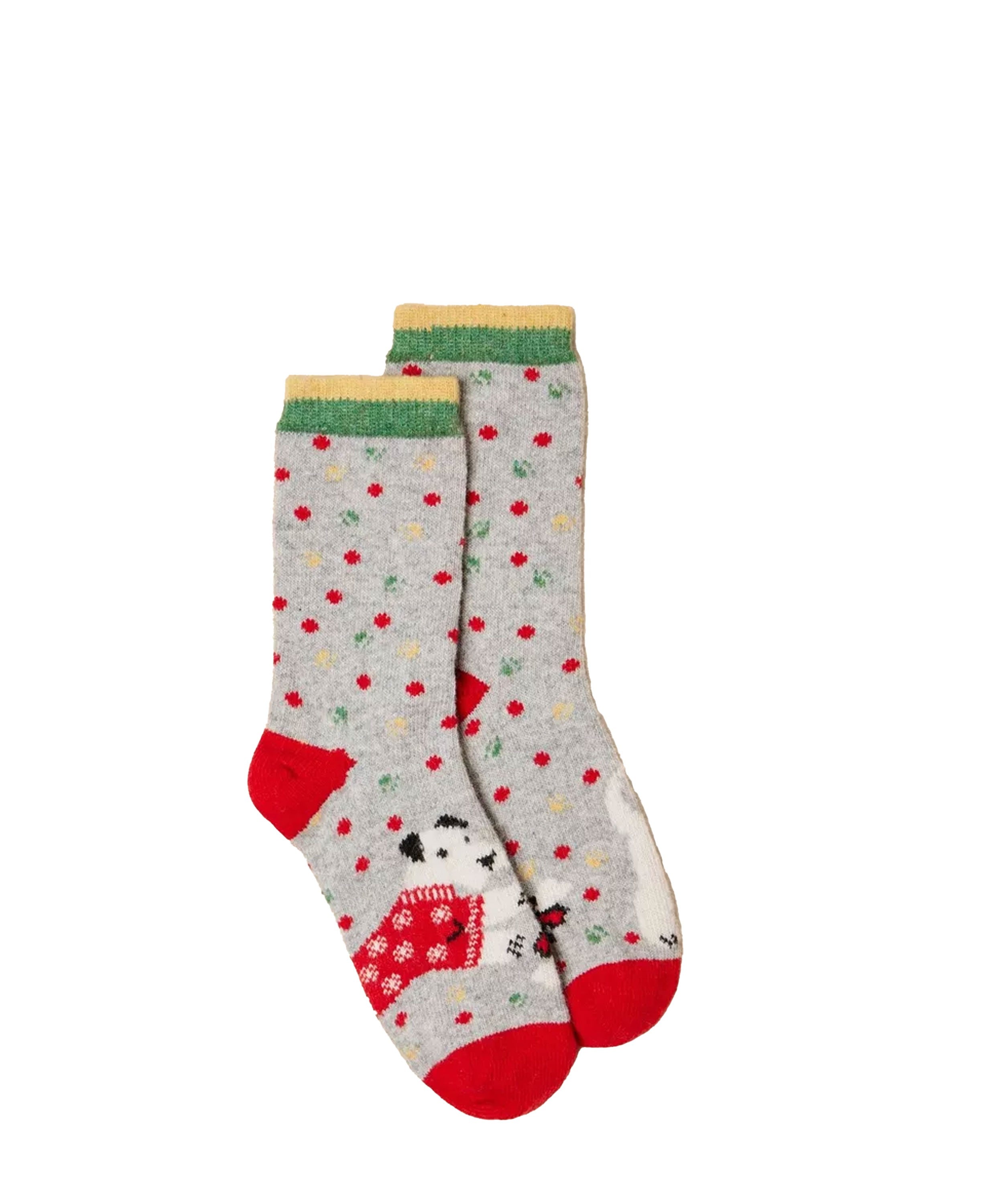 Christmas Dog Socks - Grey Multi