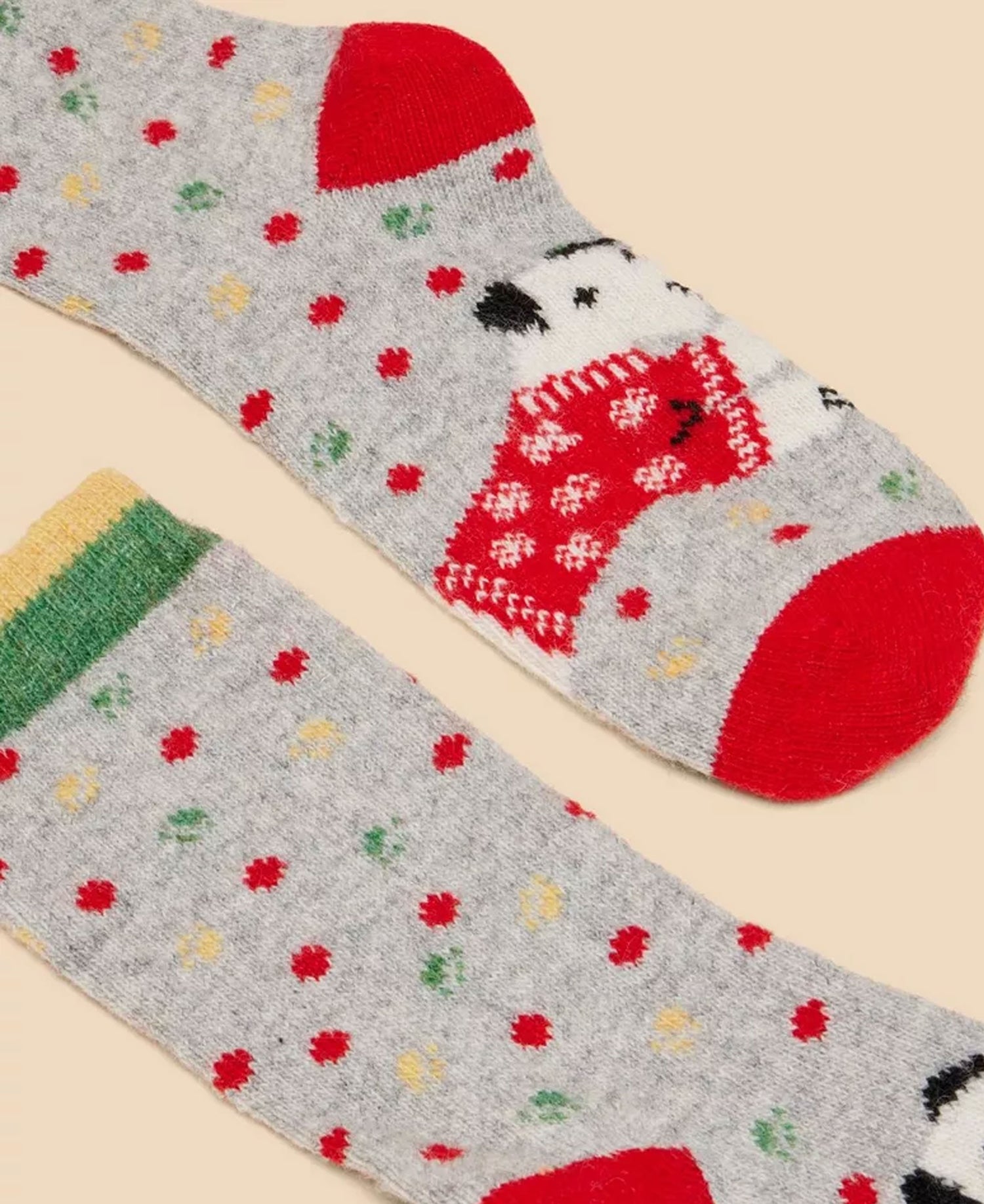 Christmas Dog Socks - Grey Multi