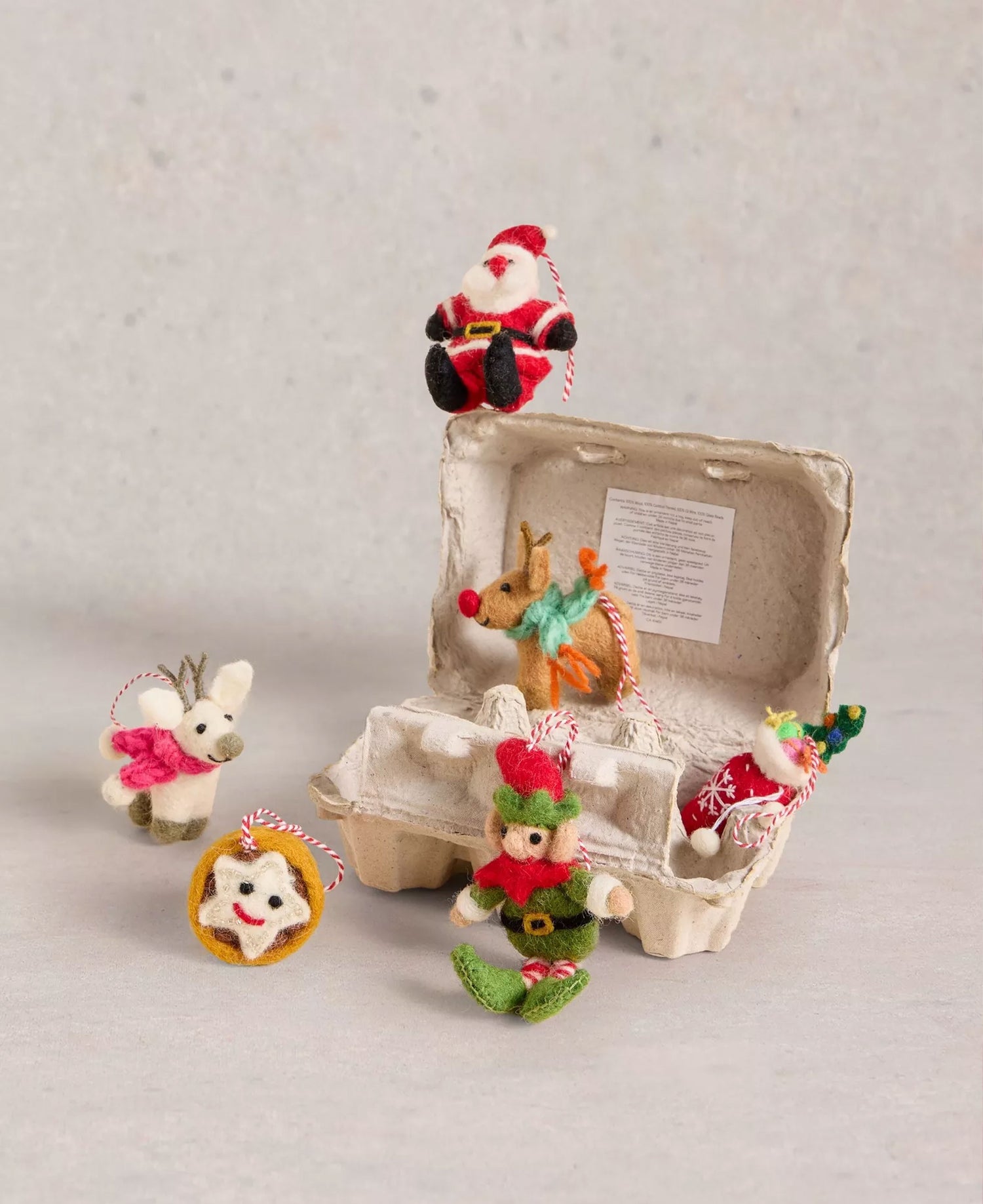 Christmas Eve Egg Box - Red Multi