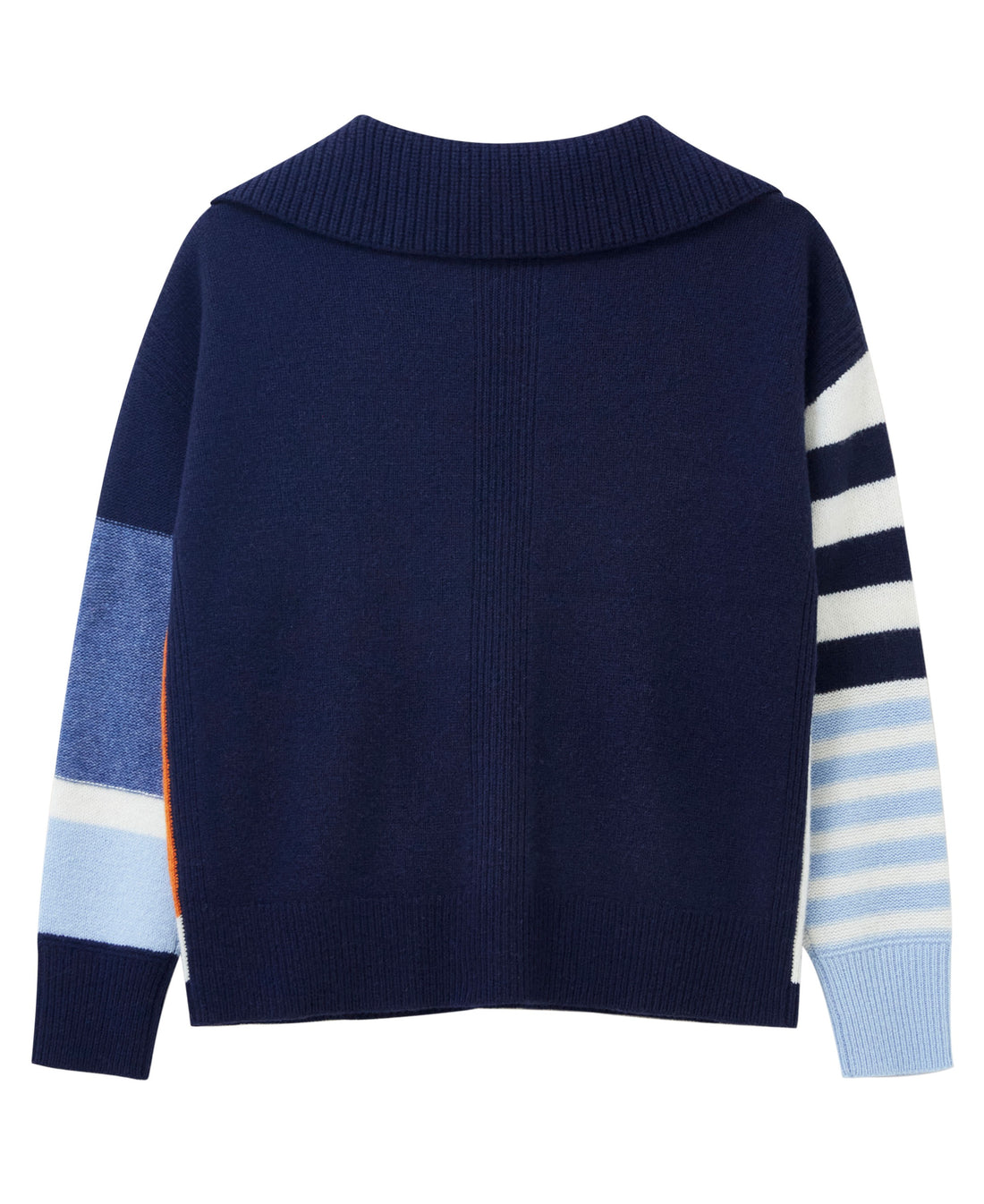 Colourblock Collar Jumper - Ivory Multi