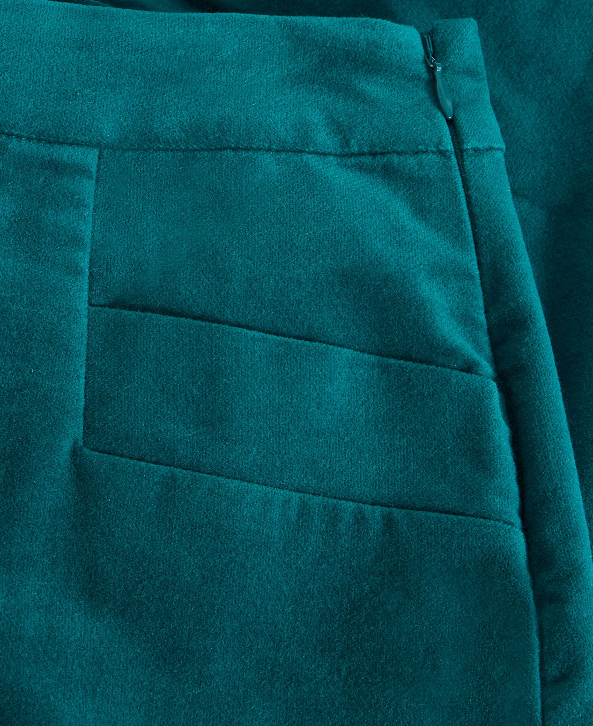 Coral Velvet Skirt - Bright Teal