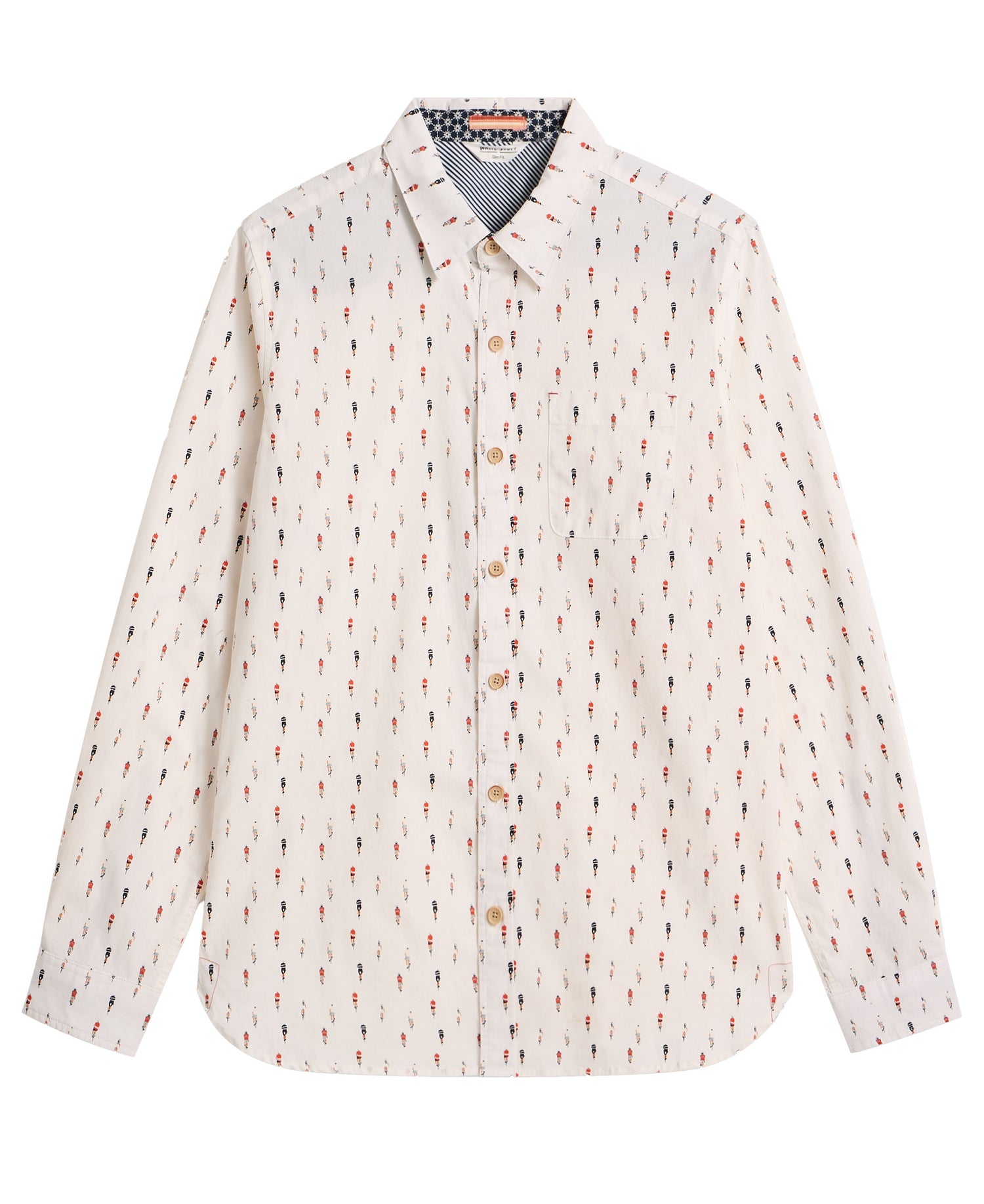 Cycling Printed Shirt - White Print