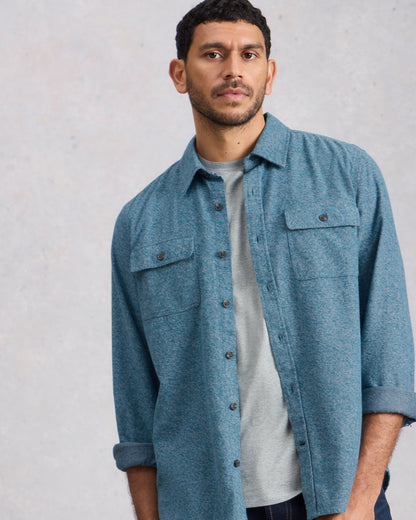 Darwen Grindle Shirt - Mid Blue