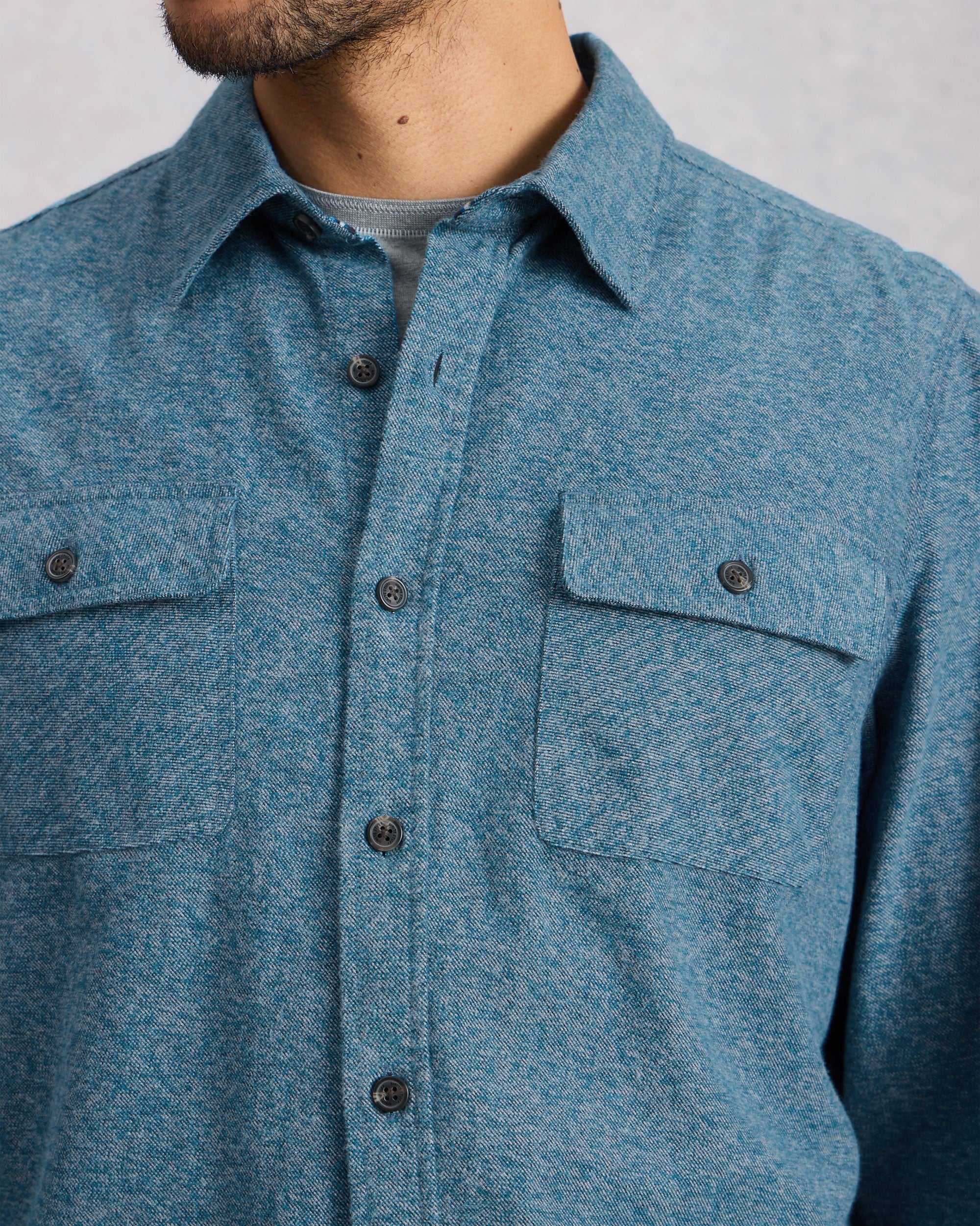 Darwen Grindle Shirt - Mid Blue