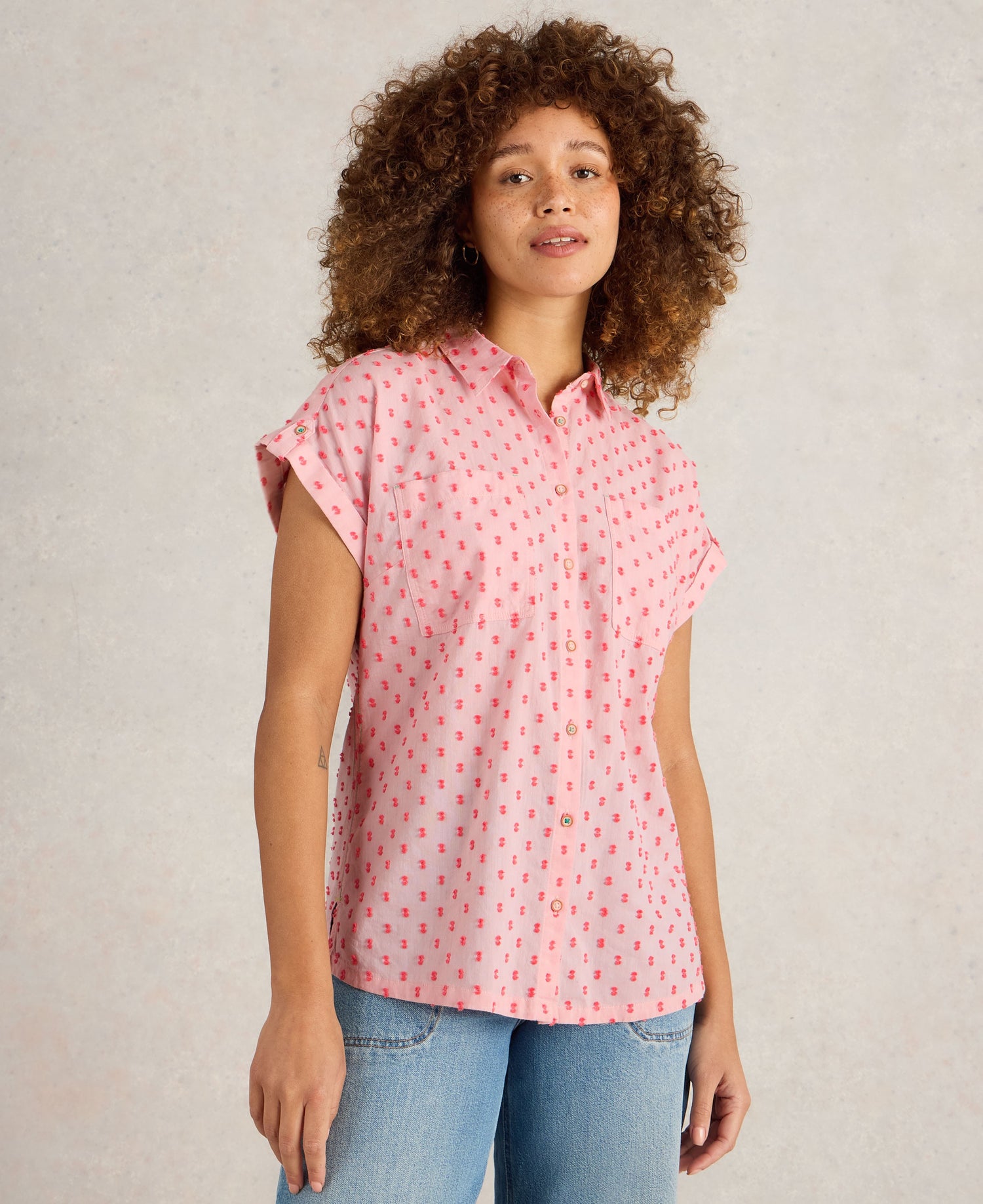 Ellie Organic Cotton Shirt - Pink Multi