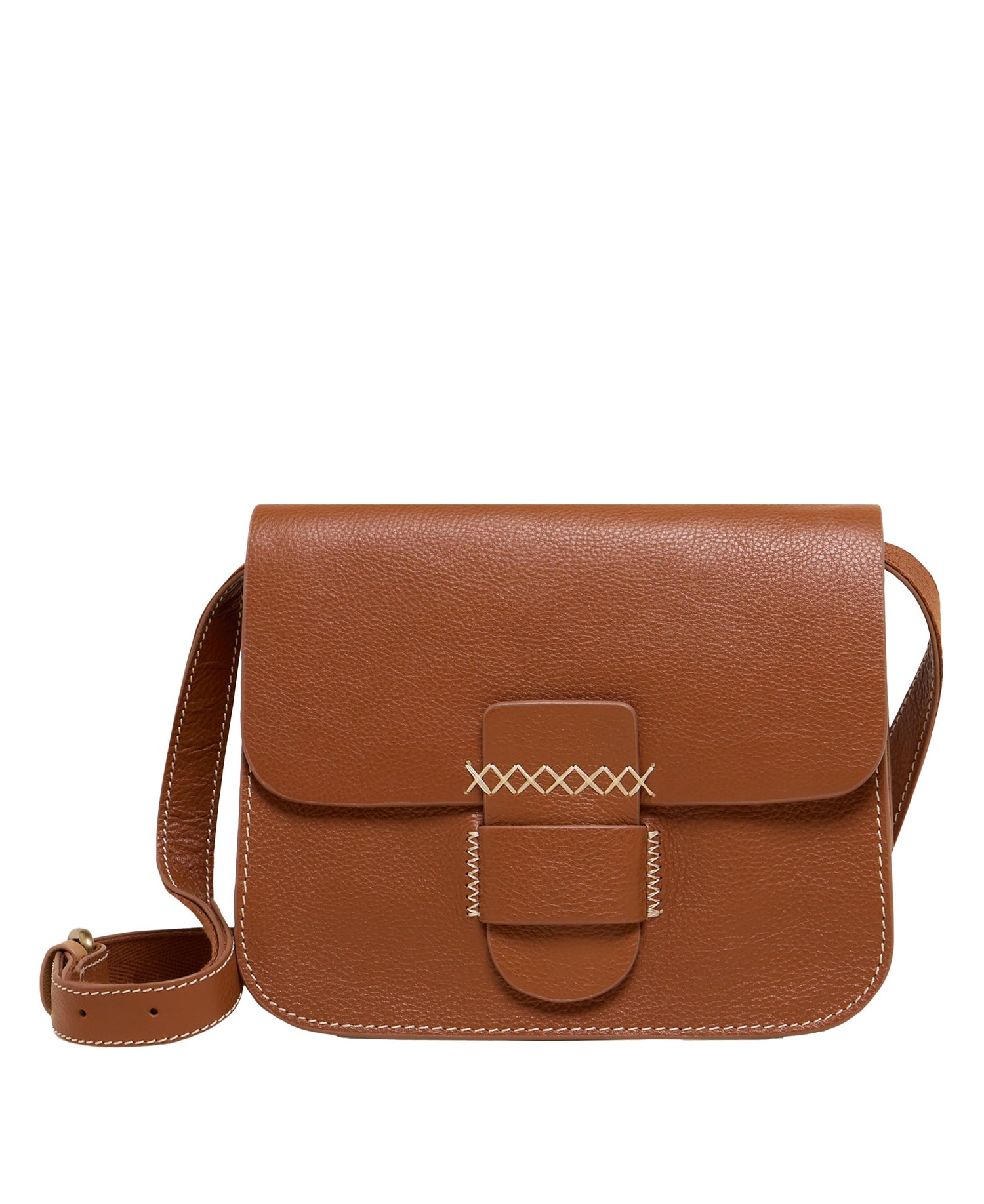 Evie Leather Satchel - Mid Tan