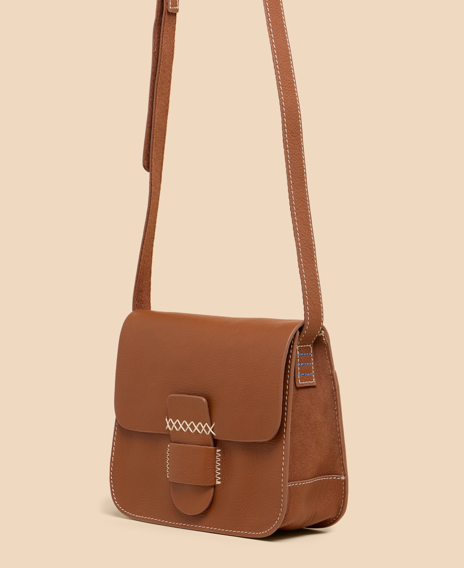 Evie Leather Satchel - Mid Tan