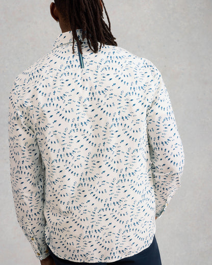 Finsbury Swim Fish Print Shirt - White Print