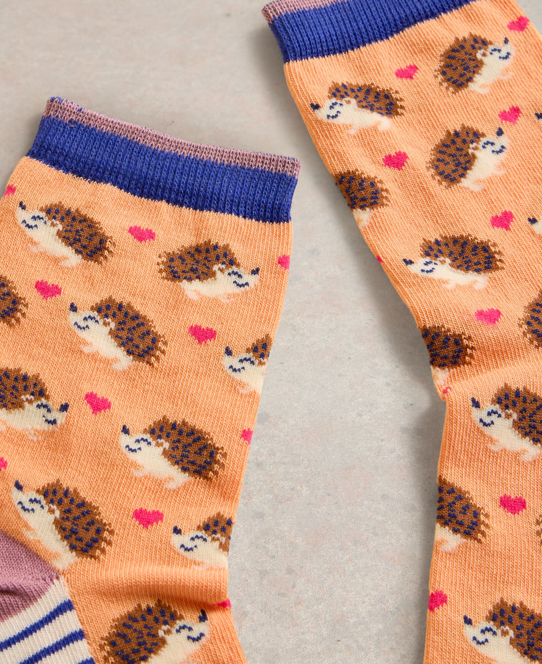 Hedgehog Ankle Sock - Orange Multi