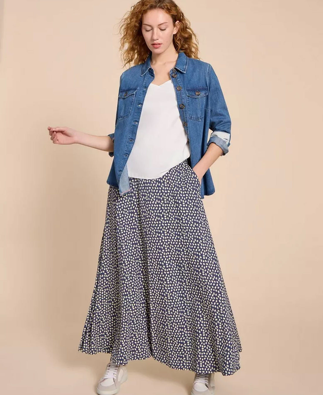 Jada Eco Vero Skirt - Blue Print