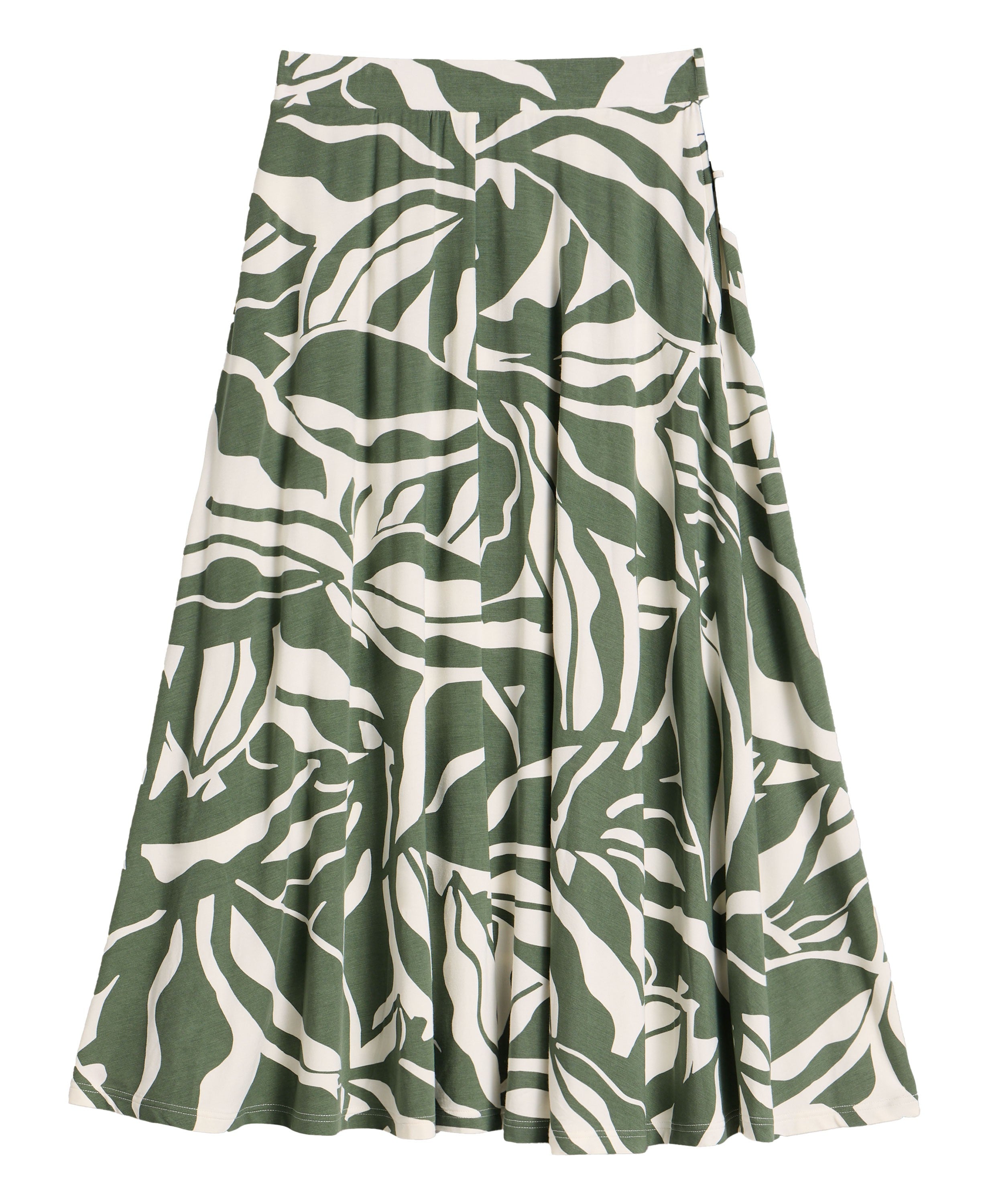 Jada Jersey Maxi Skirt - Green Print