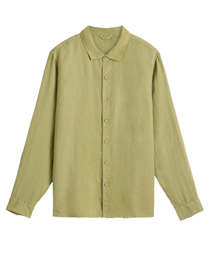 Keswick Linen Shirt - Mid Green