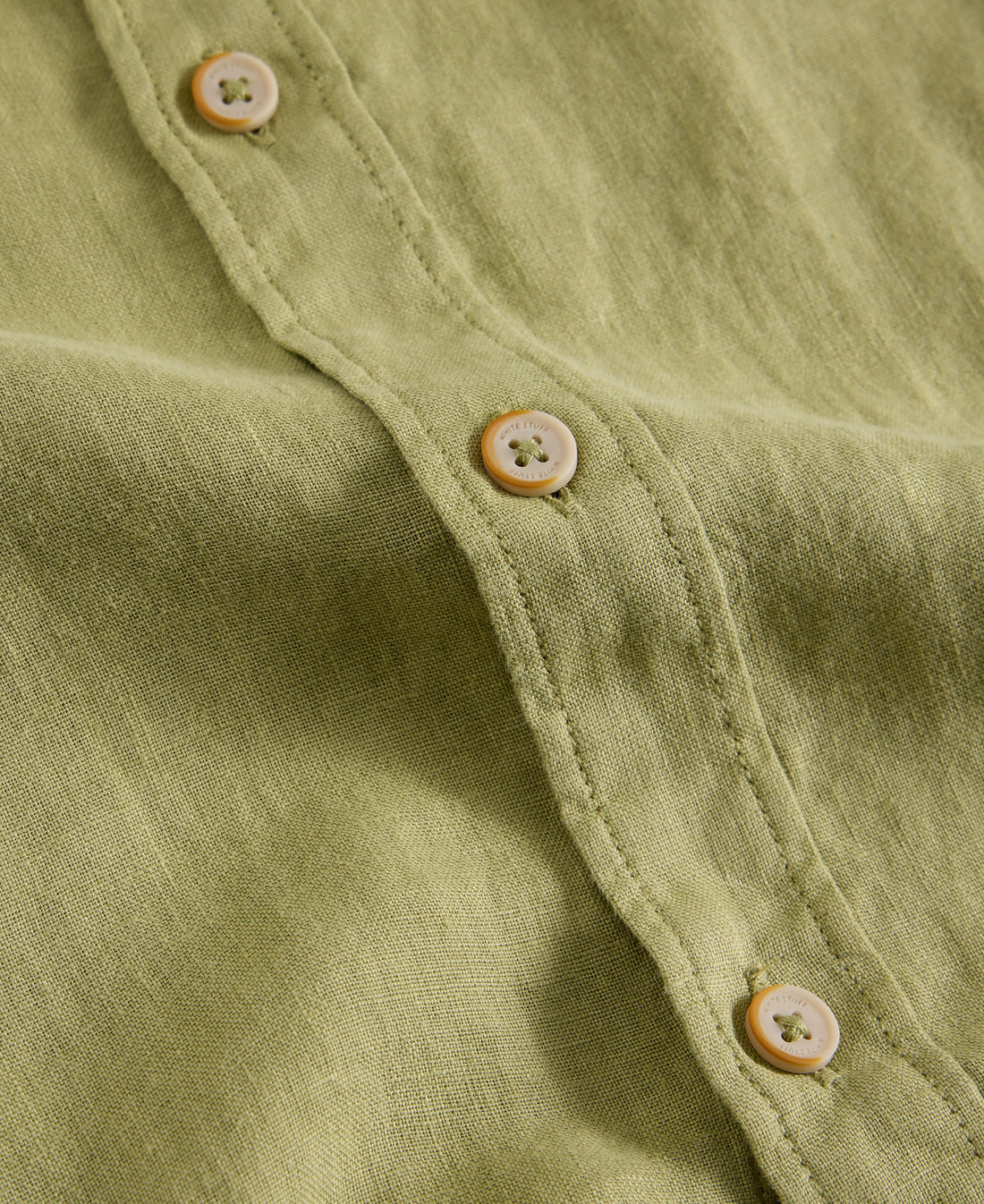 Keswick Linen Shirt - Mid Green