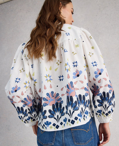 Lana Top - Ivory Multi