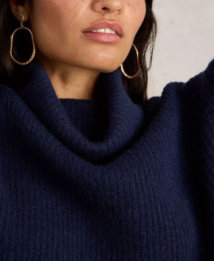 Lovely Ribbed Jumper - French Navy