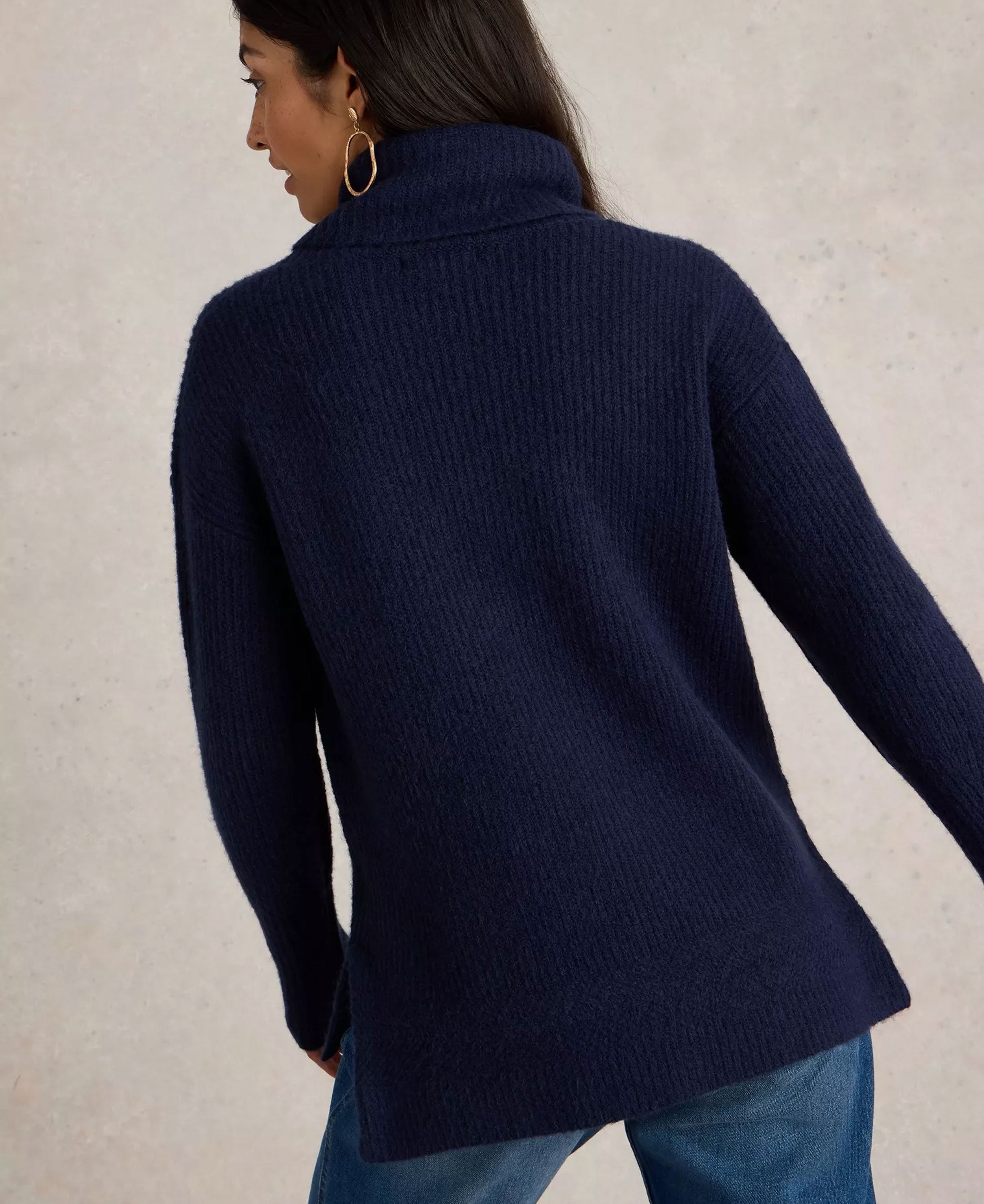 Lovely Ribbed Jumper - French Navy