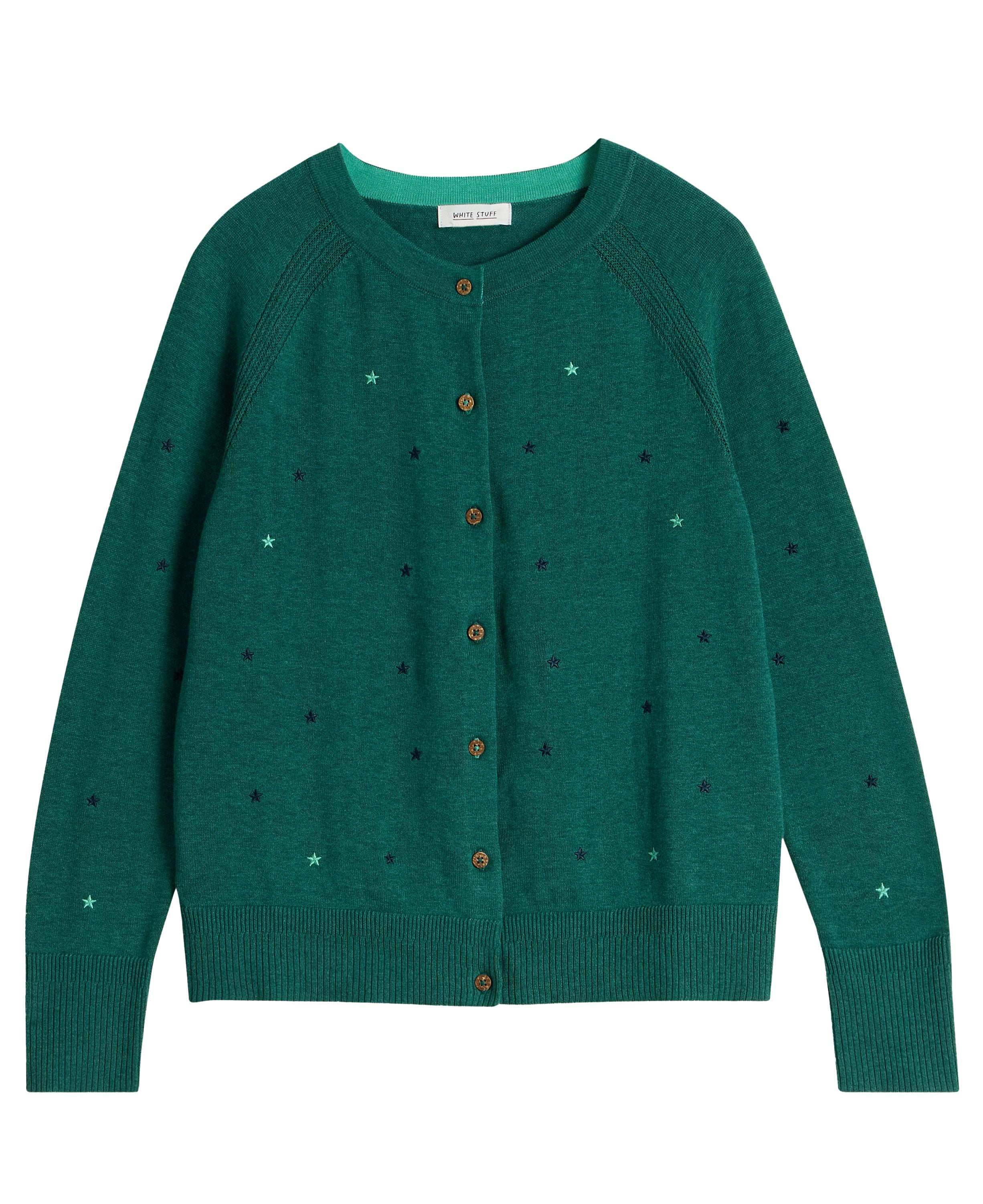 Lulu Embroidered Cardi - Teal Multi