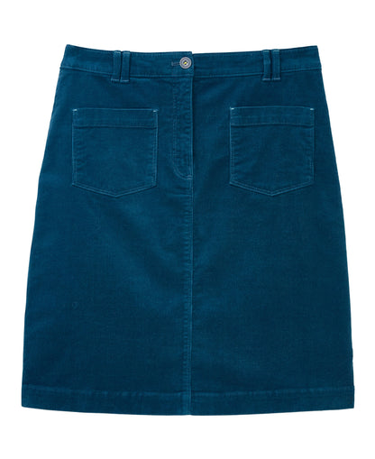 Melody Organic Cord Skirt - Mid Teal