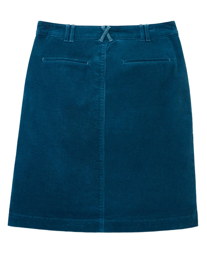 Melody Organic Cord Skirt - Mid Teal