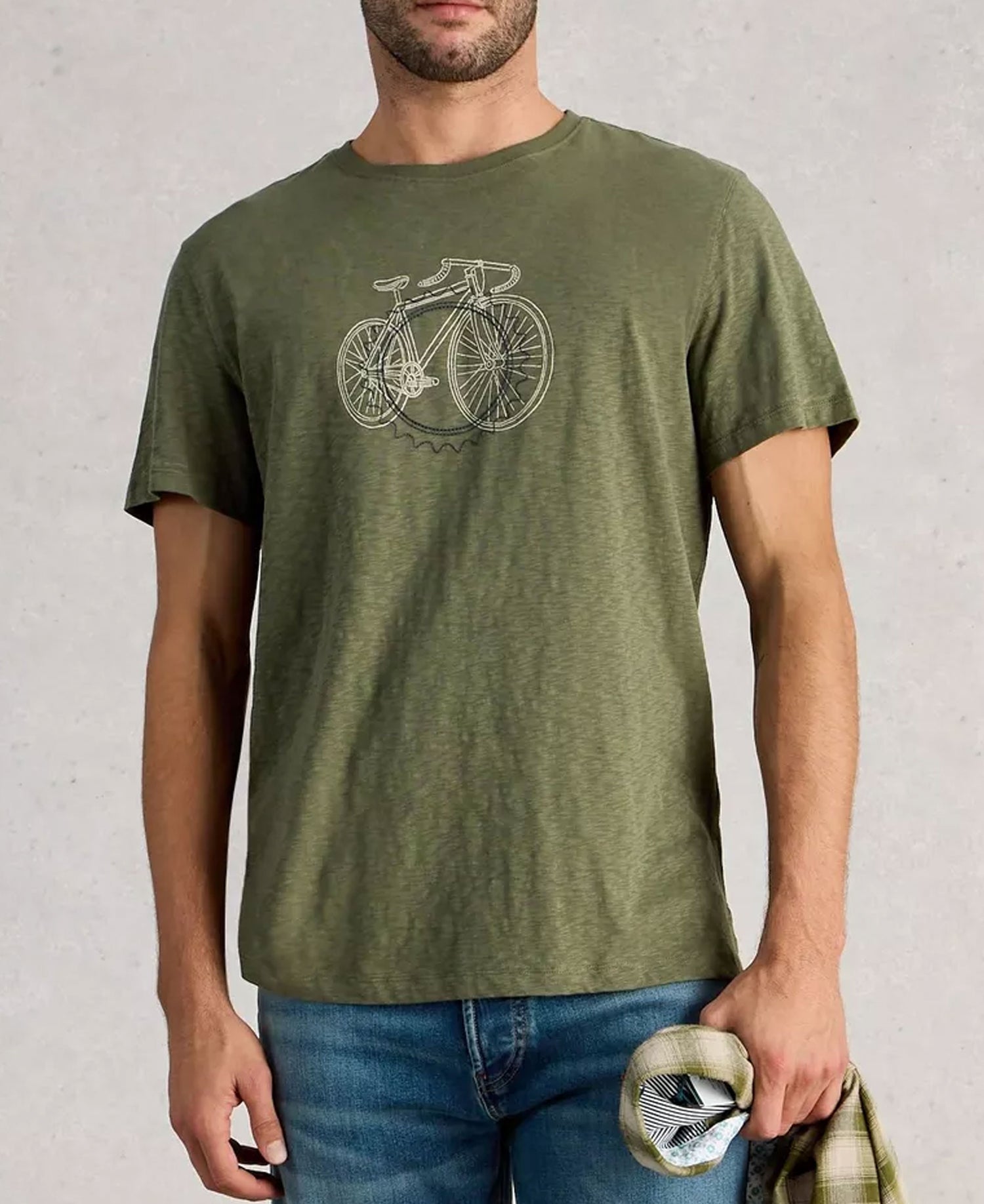 Abersoch Cogs Graphic Tee - Green Print