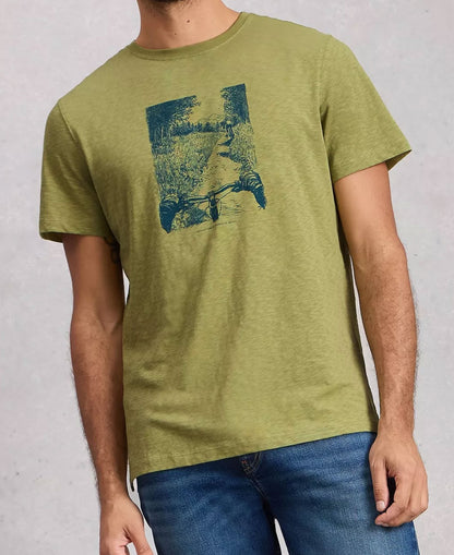 Abersoch Nature Graphic Tee - Green Print