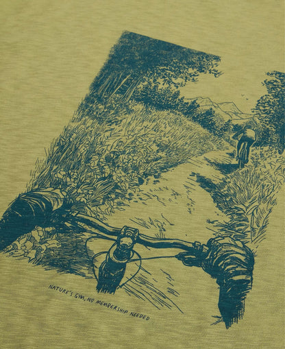 Abersoch Nature Graphic Tee - Green Print