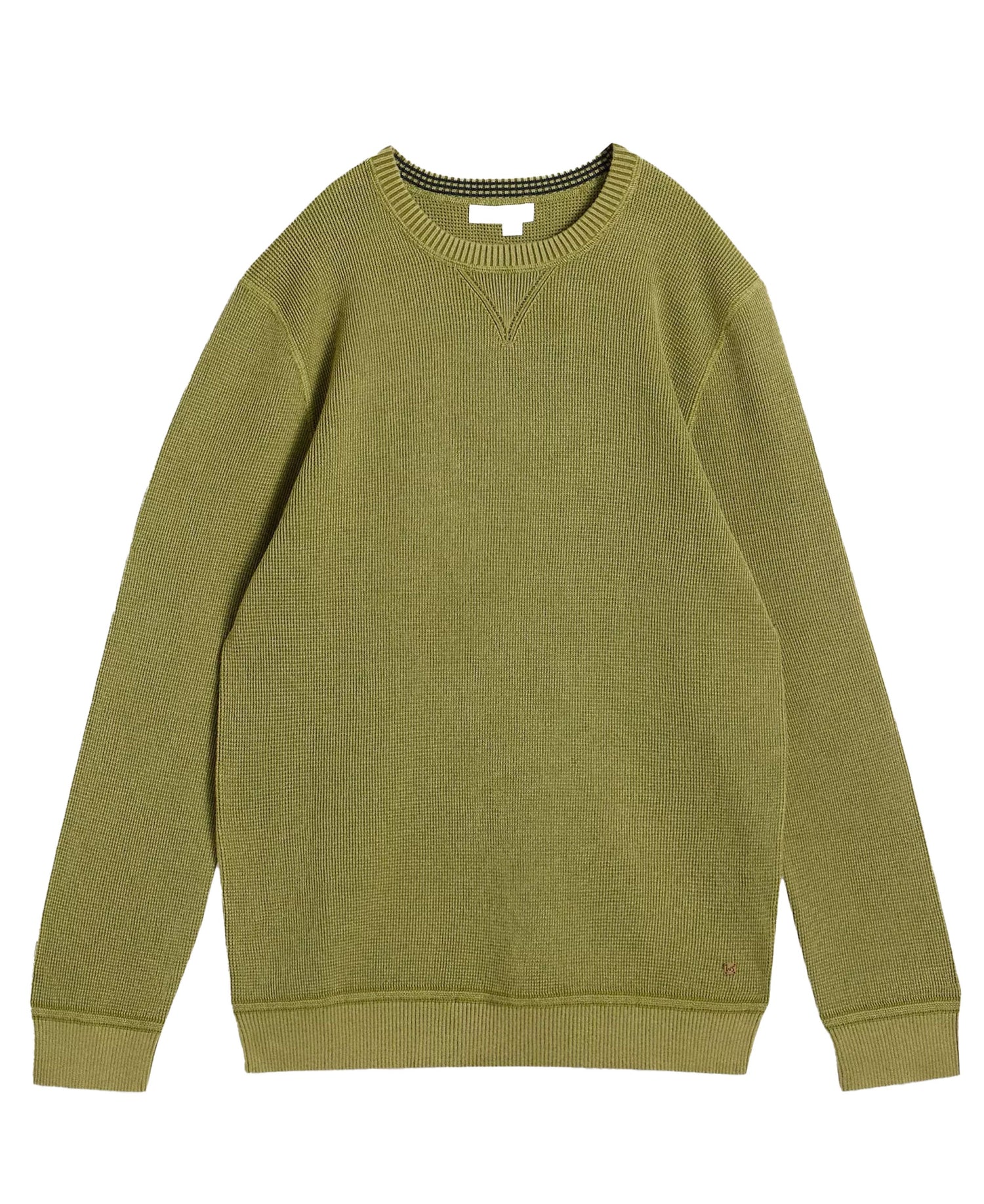 Attadale Crew Neck Jumper - Khaki Green