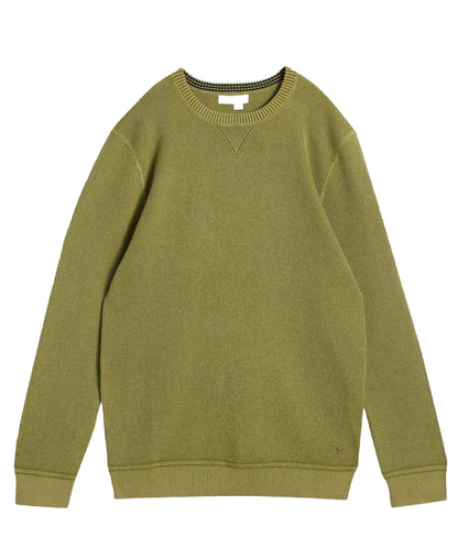 Attadale Crew Neck Jumper - Khaki Green