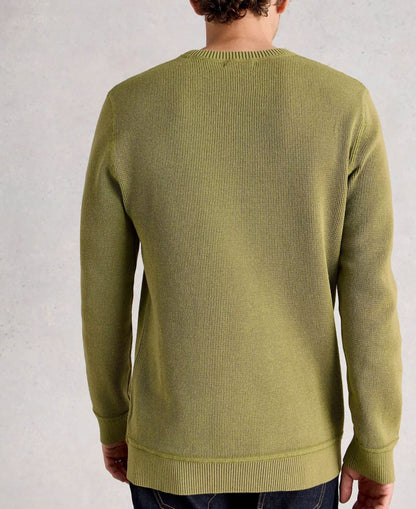 Attadale Crew Neck Jumper - Khaki Green