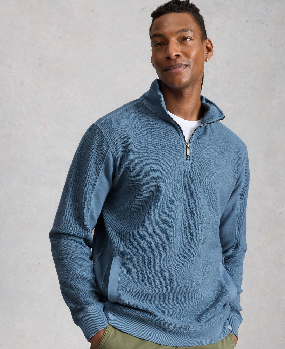 Sidmouth Half Zip - Light Blue