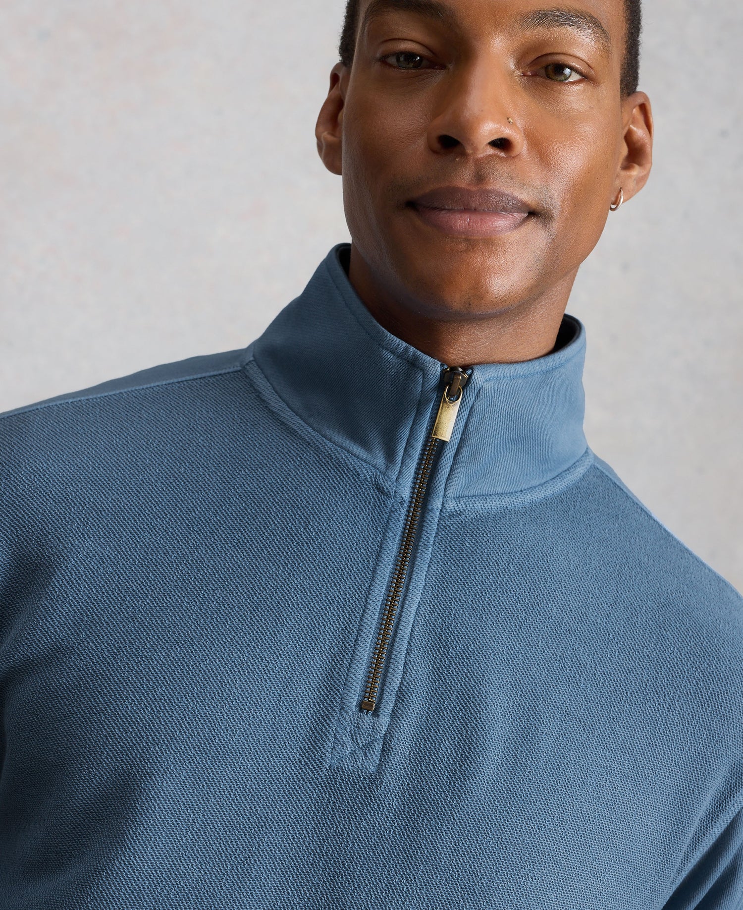 Sidmouth Half Zip - Light Blue