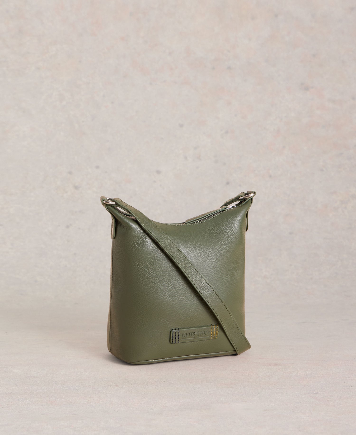 Mini Fern Leather Crossbody Bag - Khaki Green