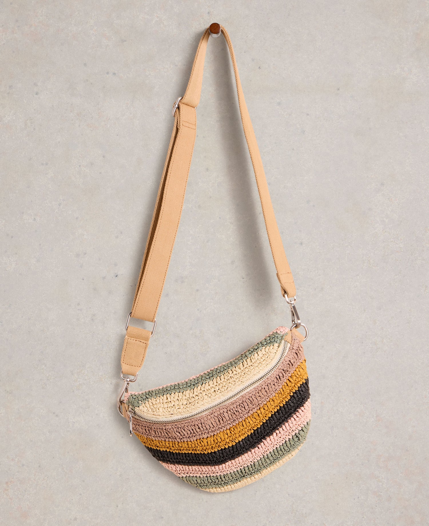 Mini Sebby Crochet Bag - Natural Multi
