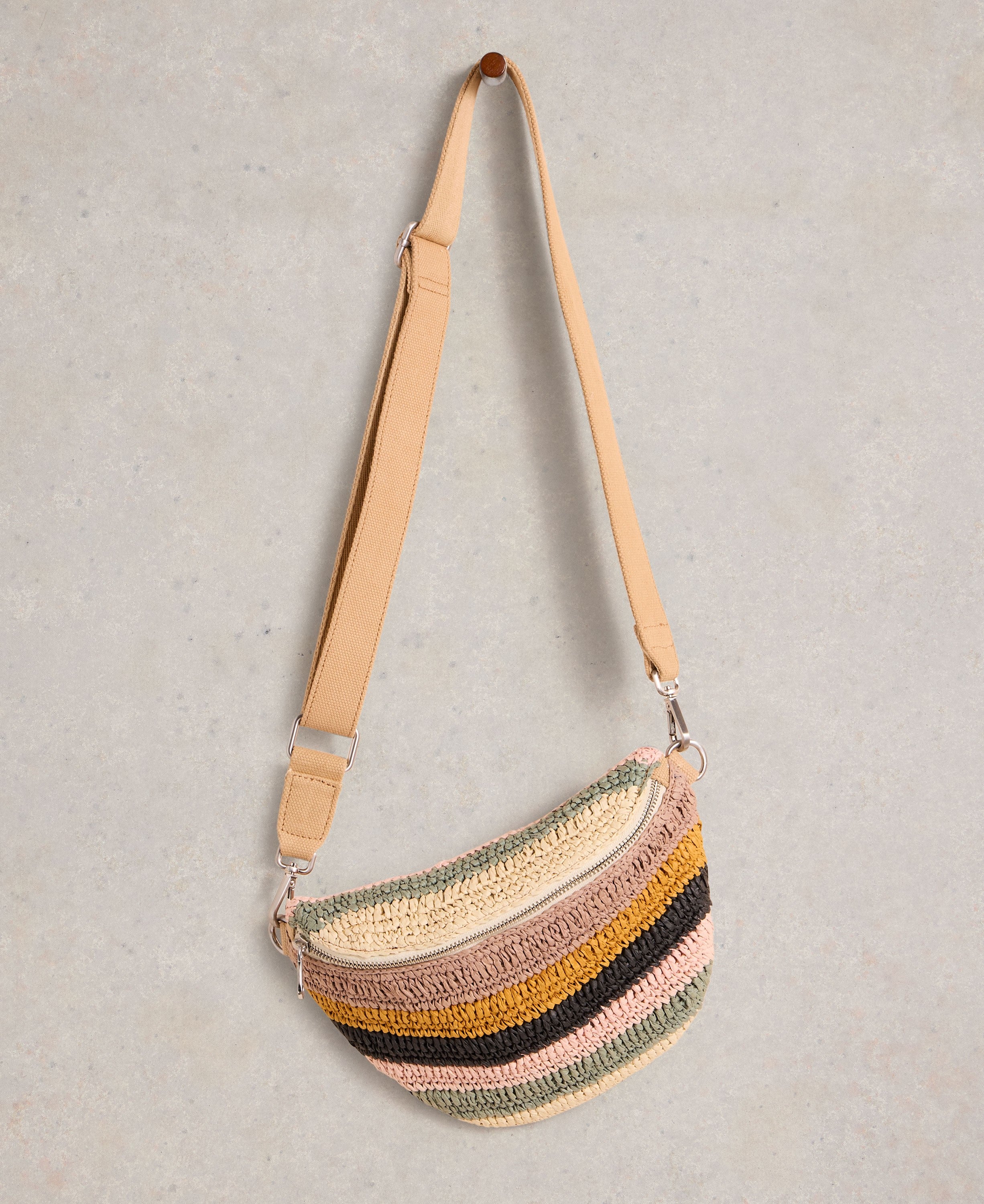 Mini Sebby Crochet Bag - Natural Multi