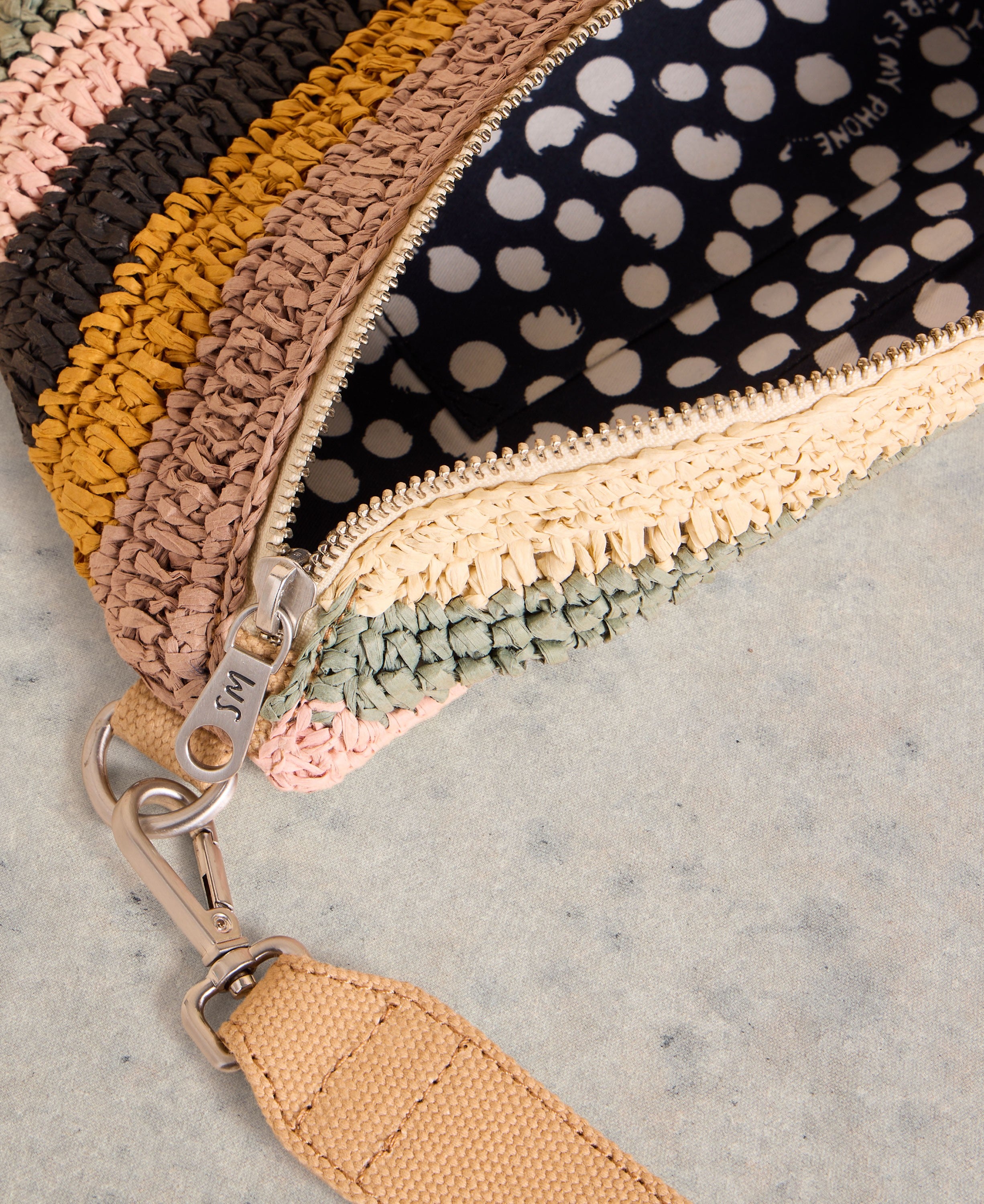 Mini Sebby Crochet Bag - Natural Multi